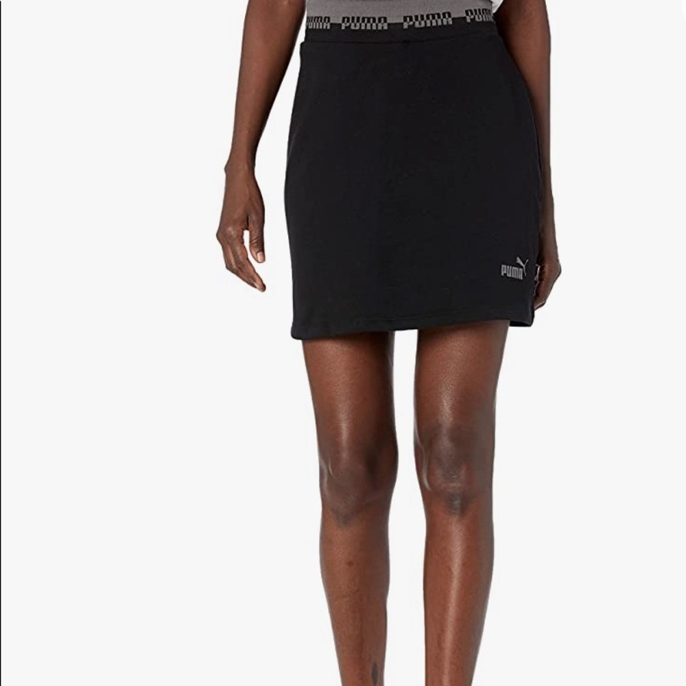 PUMA Amplified Drawstring Logo Skirt Regular Fit Size XL Black New with tags.